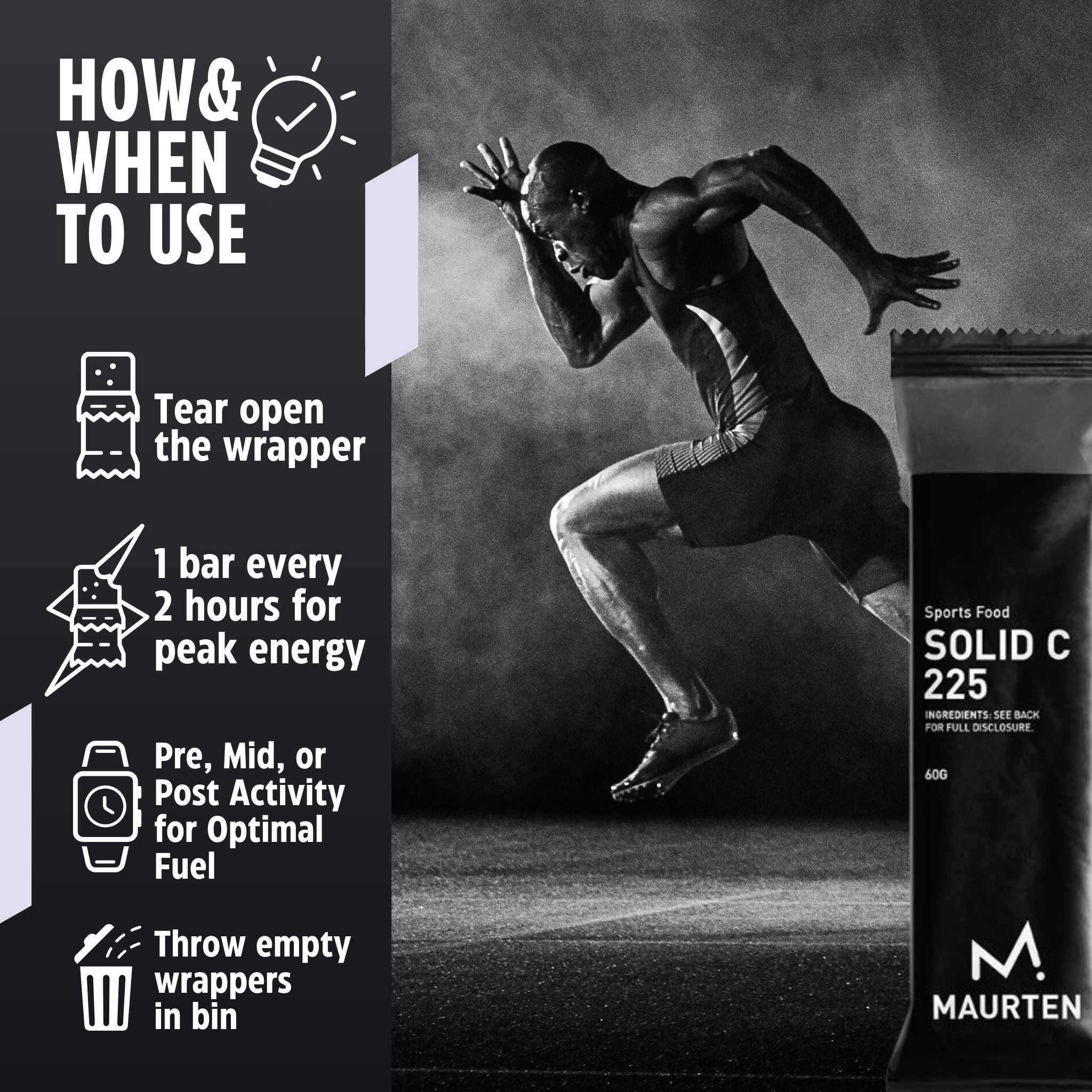 Maurten Energy bar Solid C 225 (60g)