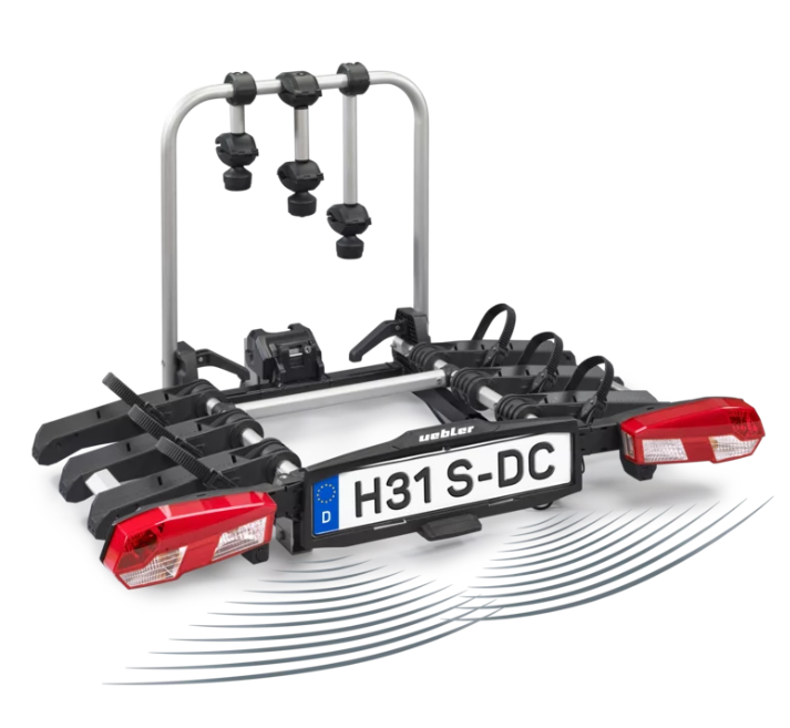 Uebler Bike Rack H31 S with 90° fold-down function and reverse driving control