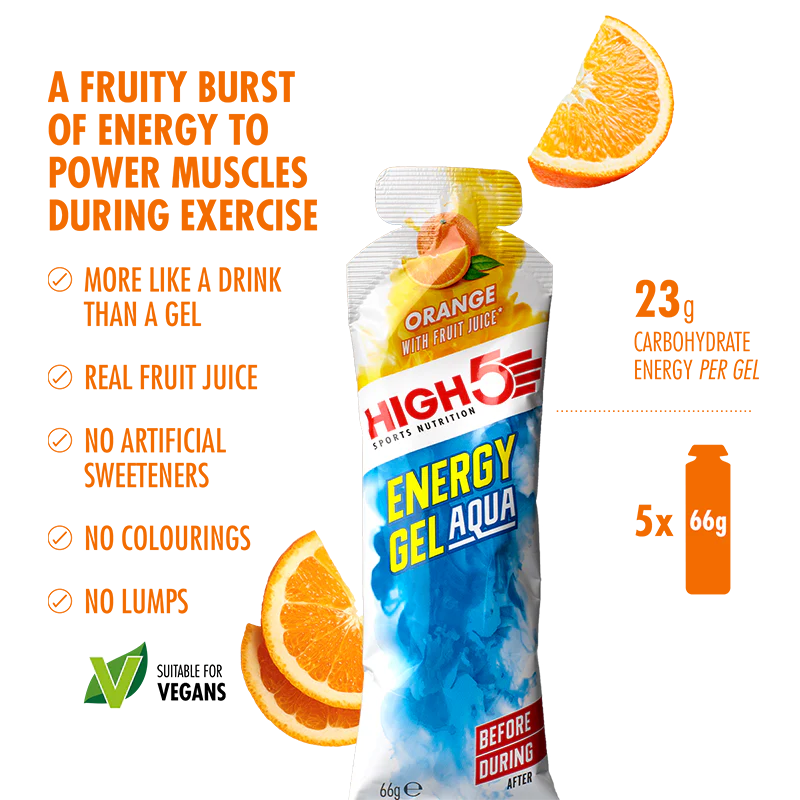 High5 Energygel Aqua Orange 5x66 g Kort datum