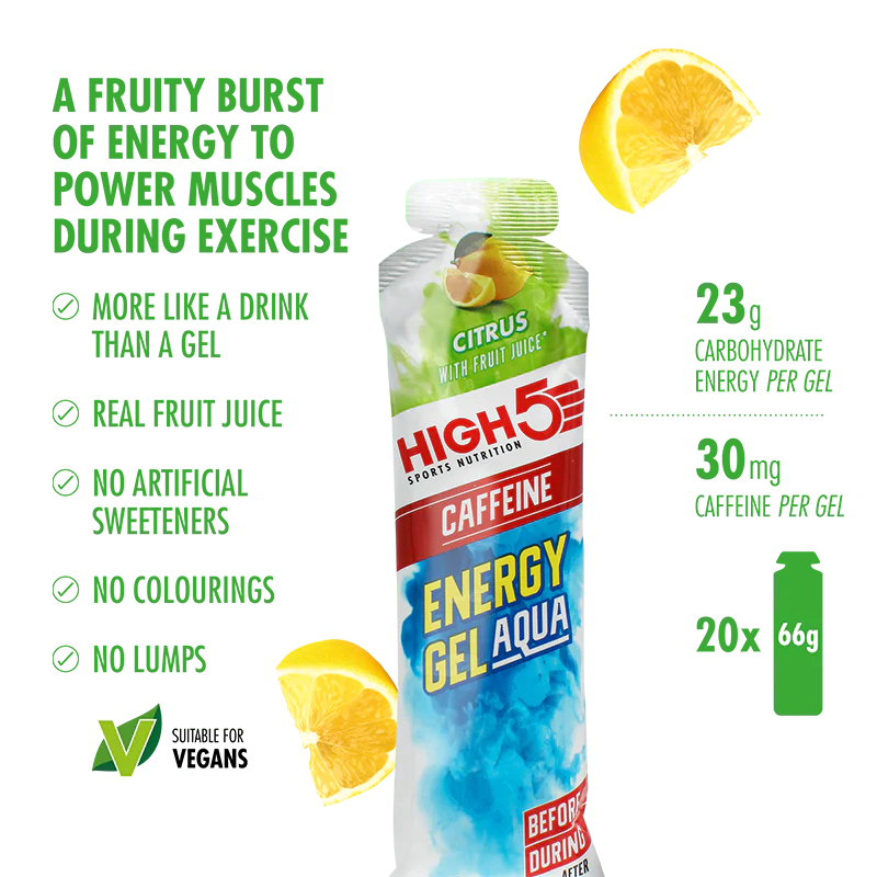 High5 Energigel Aqua Koffein Citrus 66 g