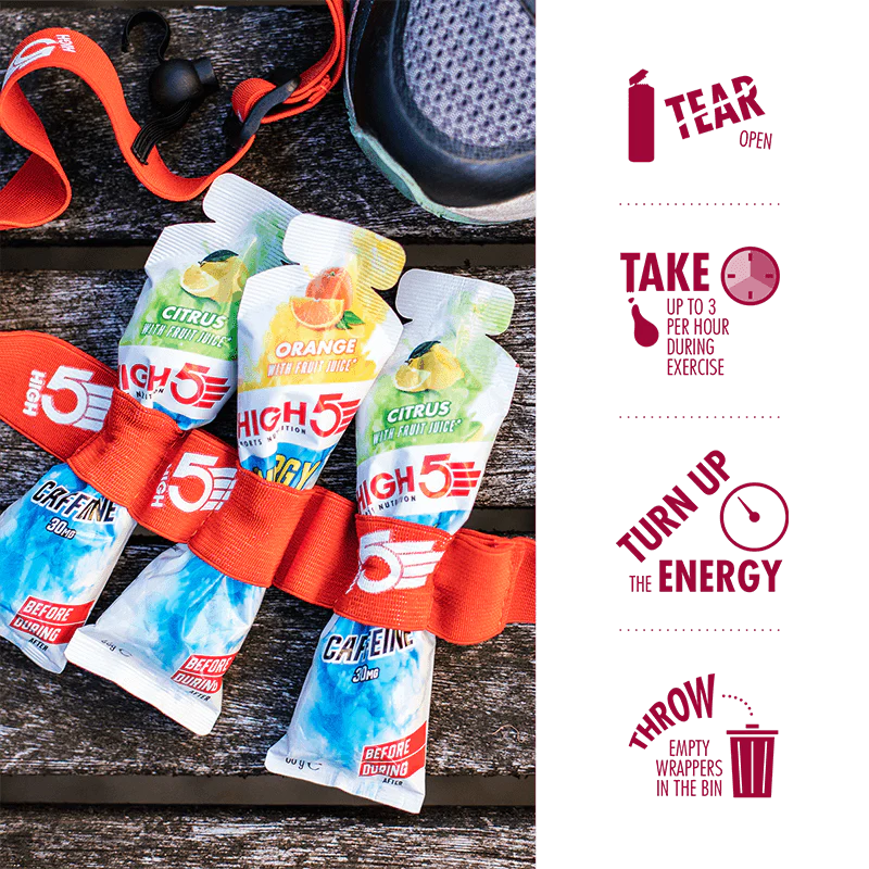 High5 Energy gel blandade smaker box (20x40g)