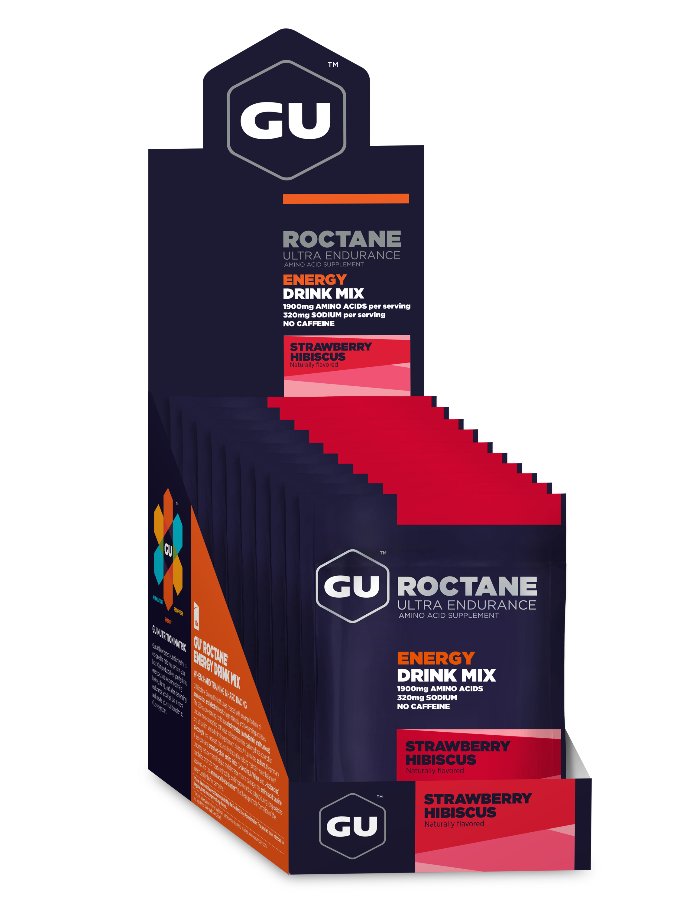 GU Energy Drink Roctane Strawberry Hibiscus (10x65g) DATUMVAROR