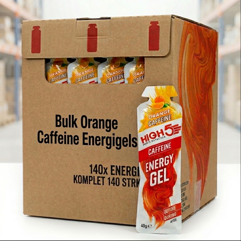 High5 Energigel Apelsin Koffein 40 g x 140 st. DATUMVAROR låda