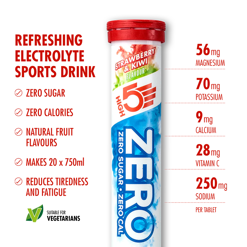 High5 Electrolyte tabs ZERO Strawberry & Kiwi (8x20 tabs)