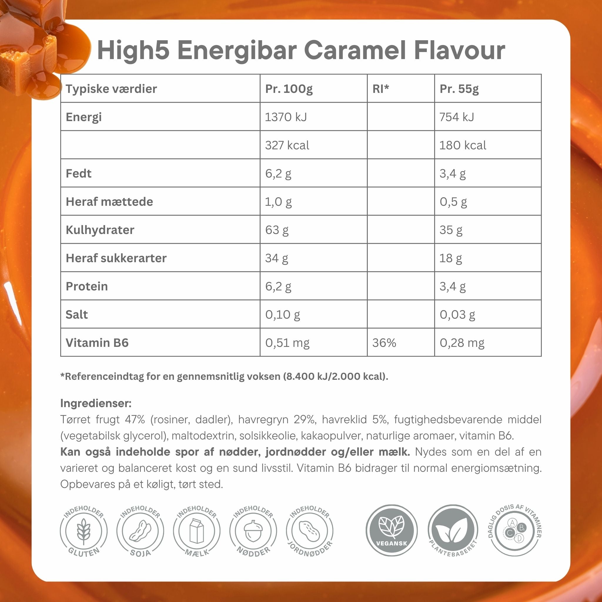 High5 Energibar Kola (12 x 55g) Kort datum