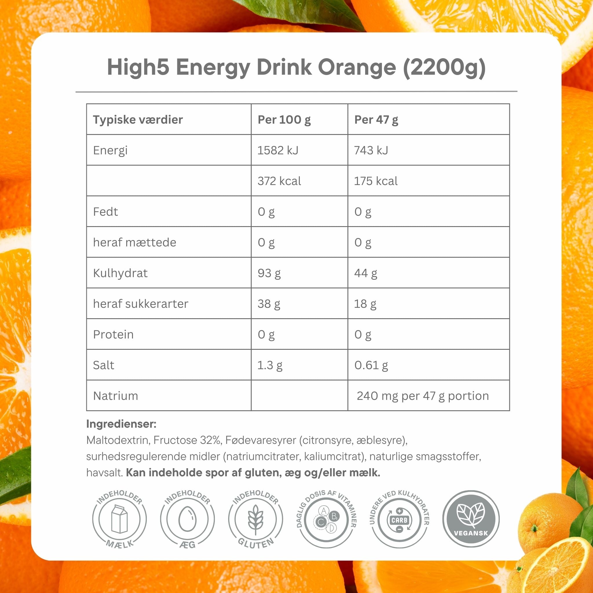 High5 Energy Drink Orange (2,2 kg)