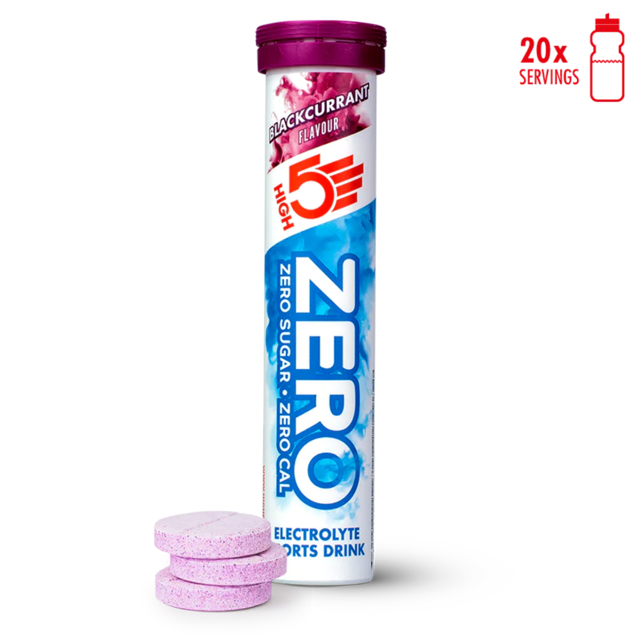 High5 Elektrolytflikar ZERO Svarta vinbär (8x20 flikar)
