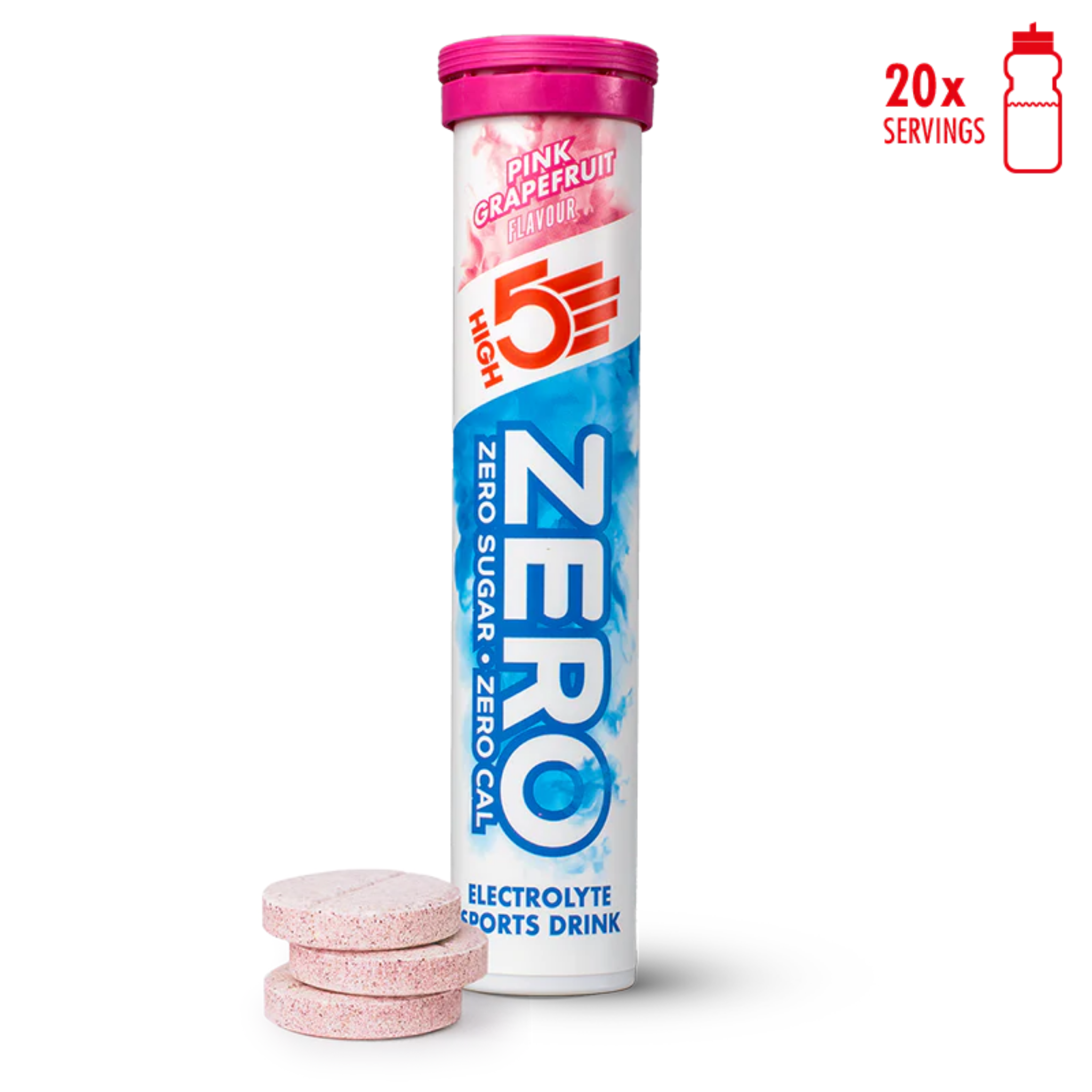 High5 Electrolyte tabs ZERO Pink Grapefruit (20 tabs)