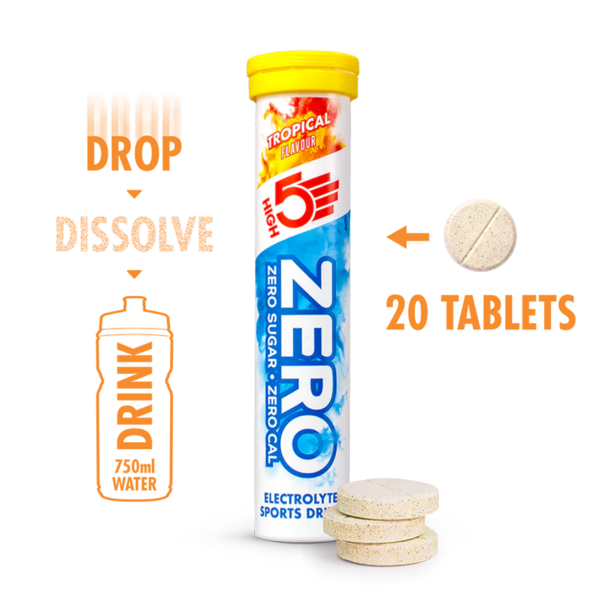 High5 Electrolyte Tabs ZERO Tropical (20 tabs)