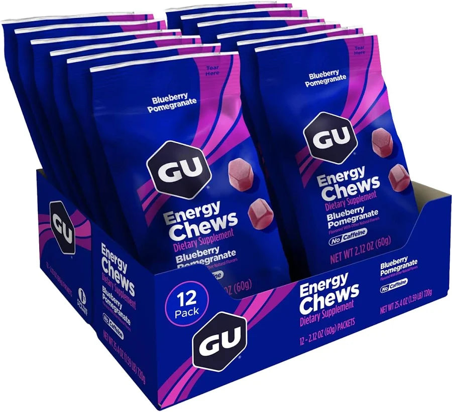 GU Energy Chews Blue Pom 60 g (12 x 60 g)