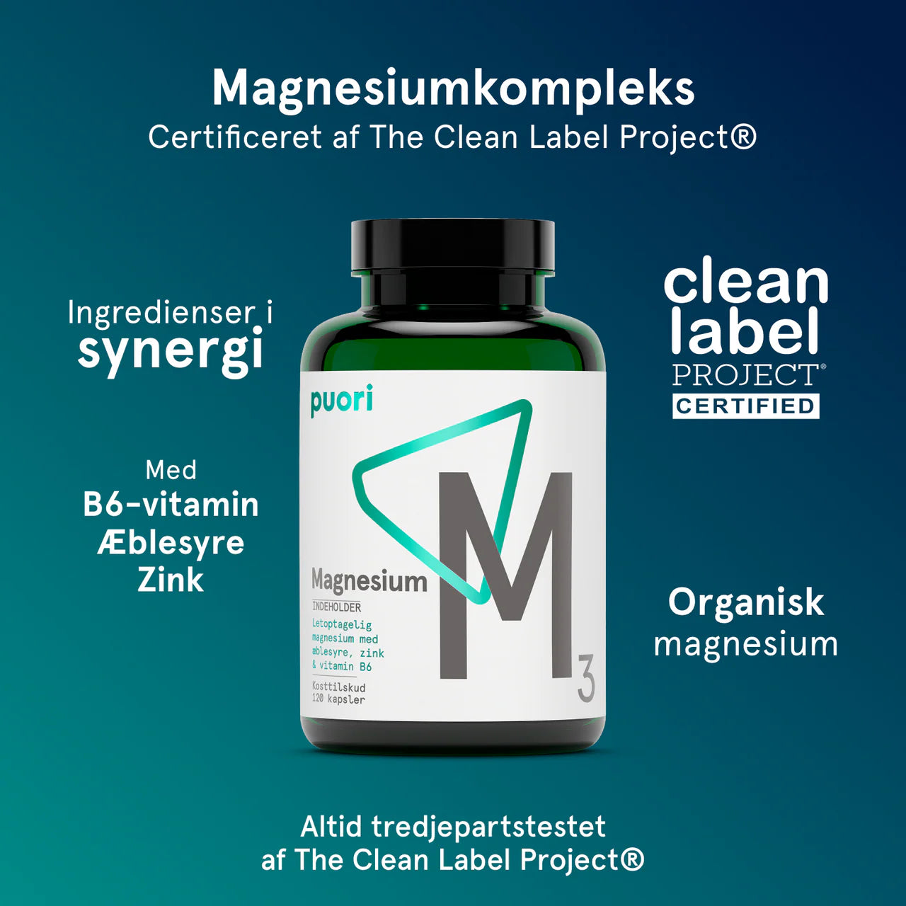 Puori M3 - Magnesium 180 kapslar