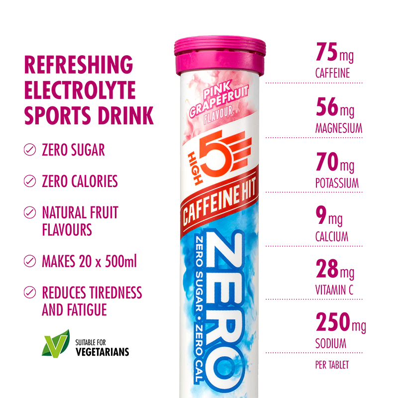 High5 Electrolyte tabs ZERO Pink Grapefruit (20 tabs)