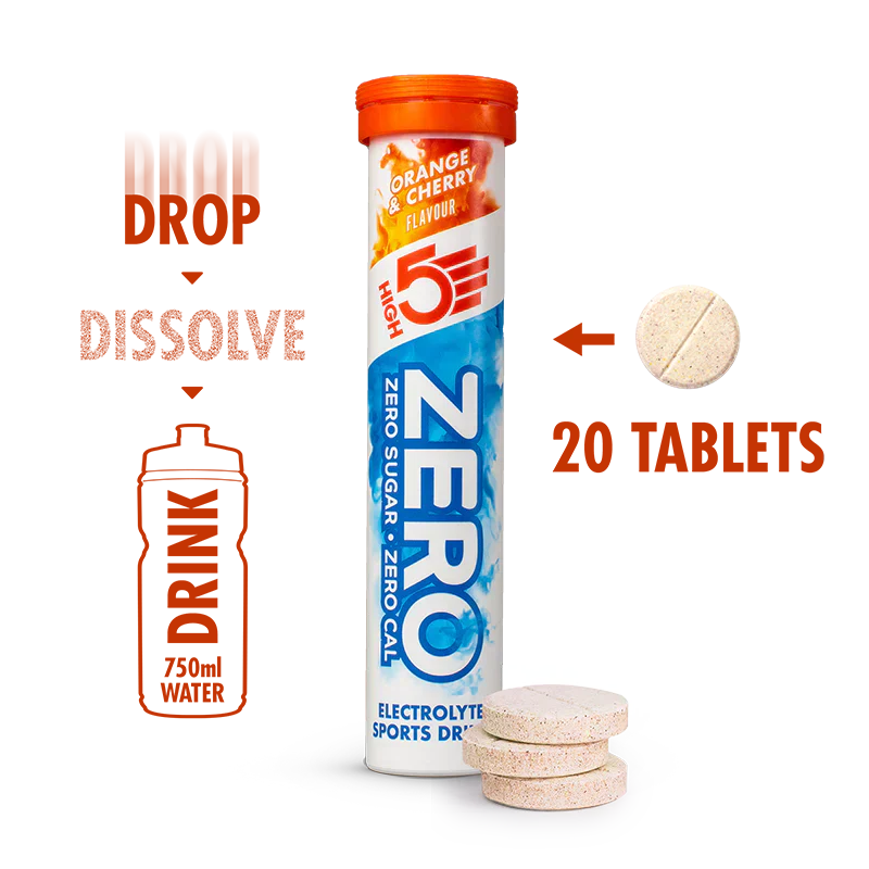 High5 ZERO Electrolyte tabs Orange & Cherry (8x20 tabs)