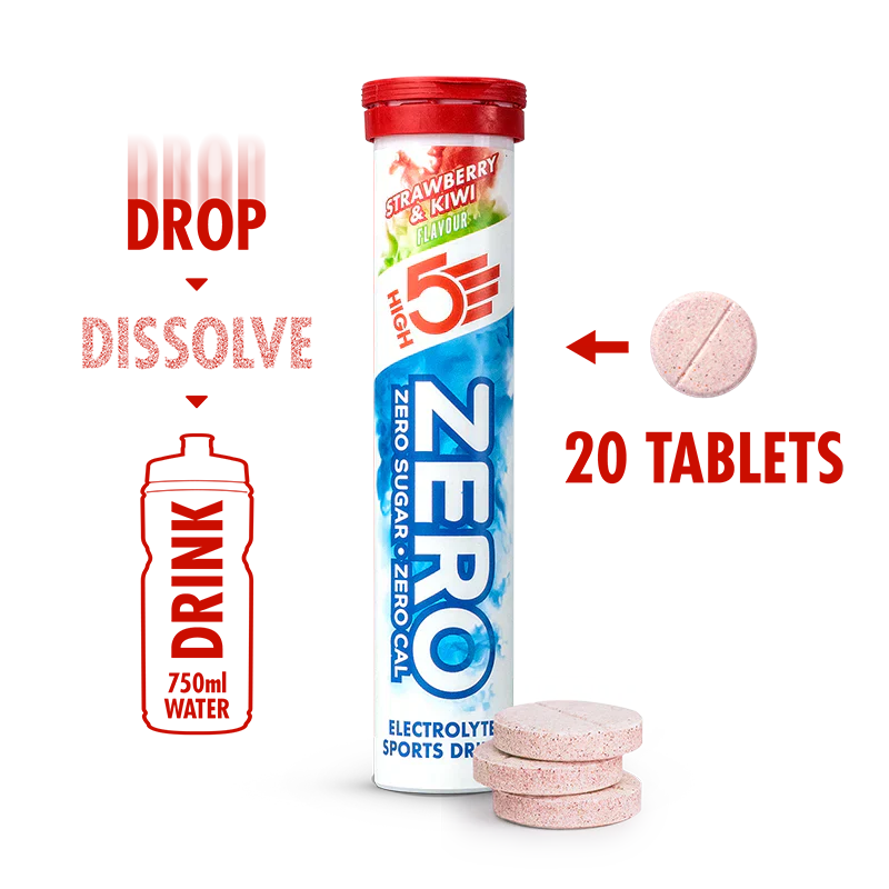 High5 Electrolyte tabs ZERO Strawberry & Kiwi (8x20 tabs)