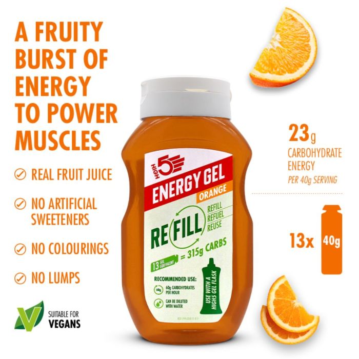 High5 Energy Gel Refill Orange 550g