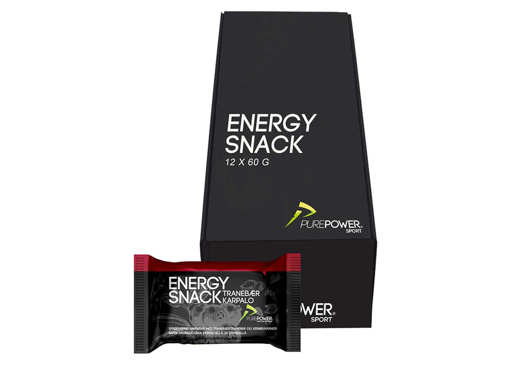 PurePower Energibar Tranbär (12x60g) - DATUM PRODUKT