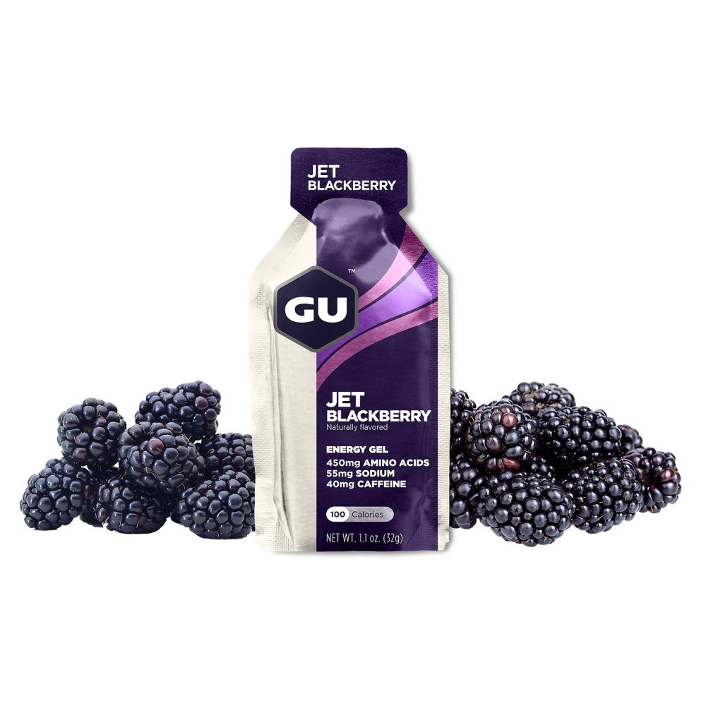 GU Energy Energigel Jet Blackberry med koffein (32g) - DATUM PRODUKT