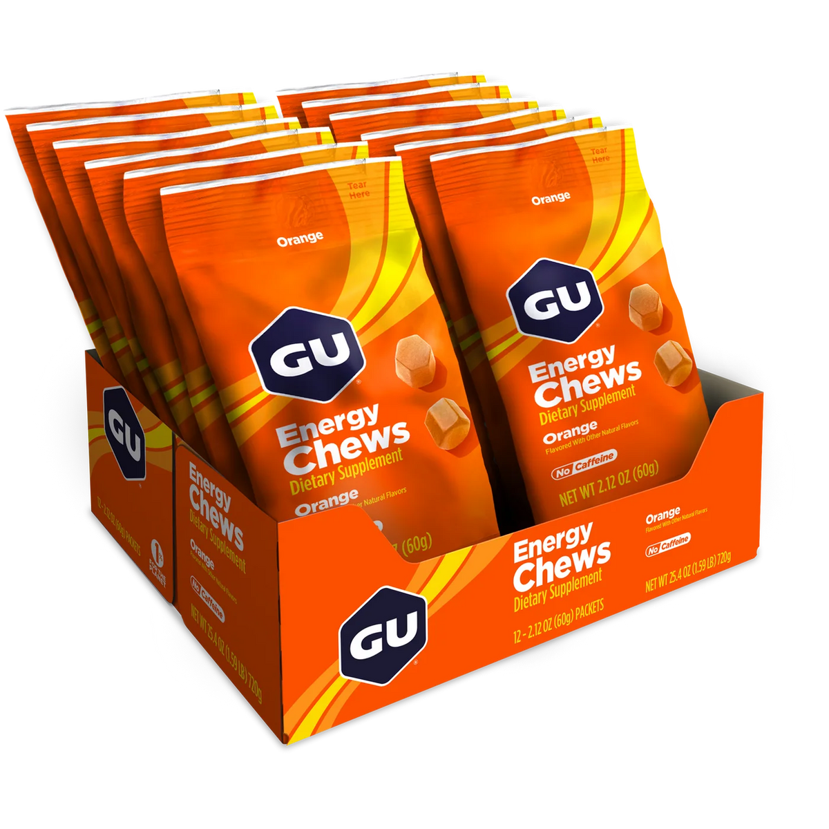 GU Energy Chews Orange (12 x 60 g)