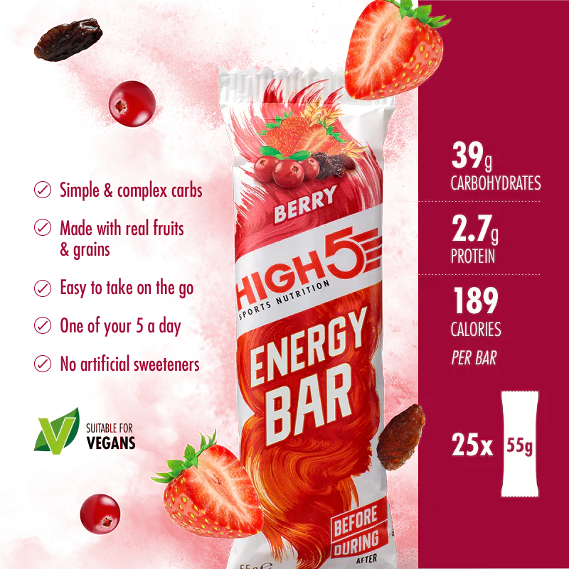 High5 Energy Bar Berry (12 x 55 g)