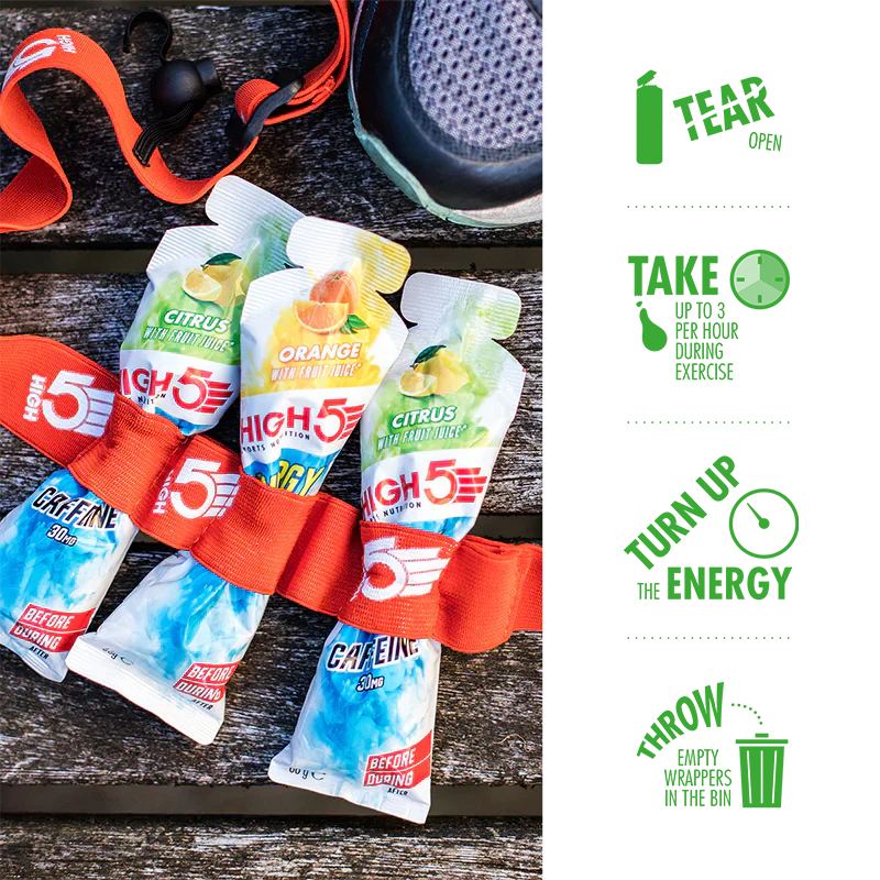 High5 Energigel Aqua Koffein Citrus 66 g