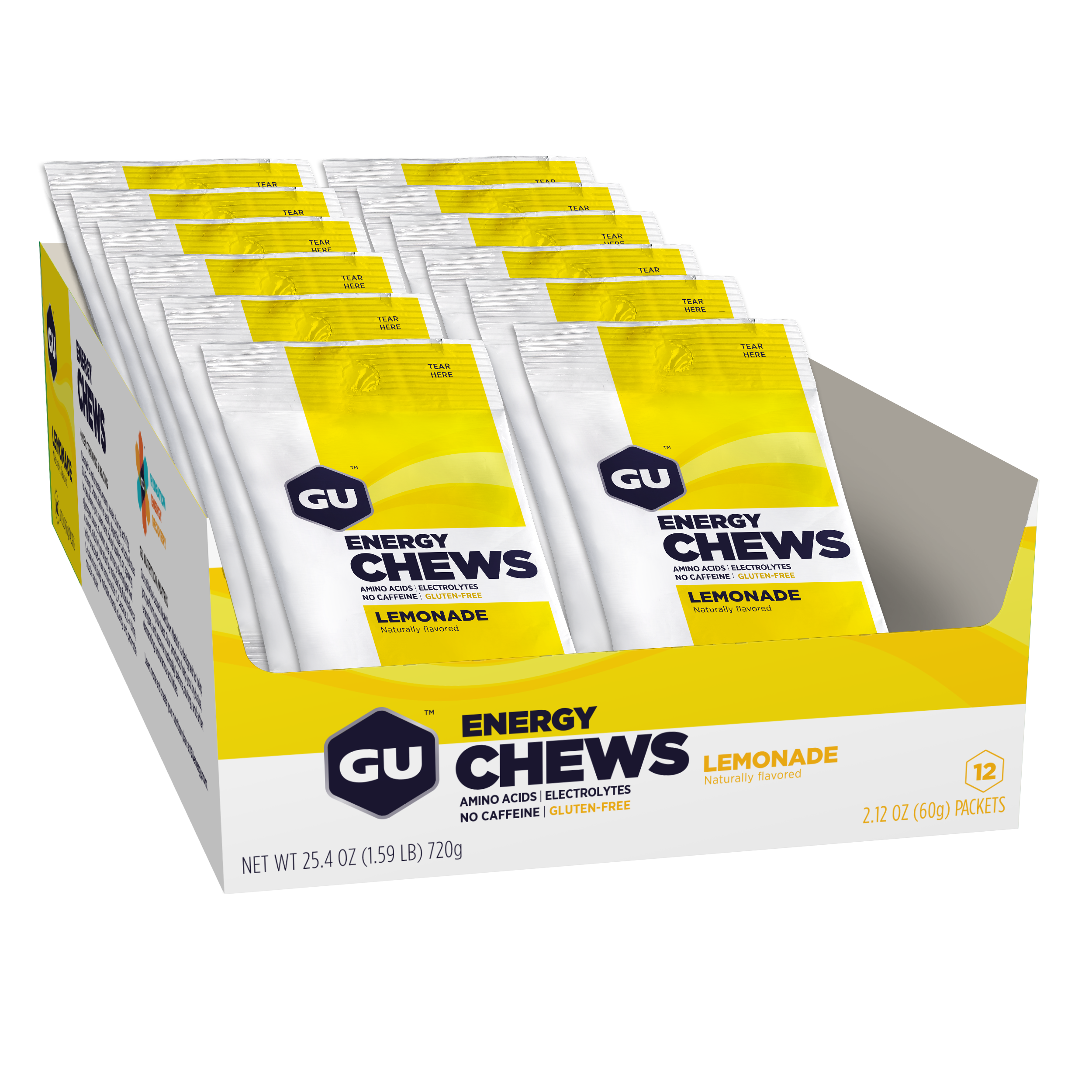 GU Energy Chews Lemonade (12 x 60 g)