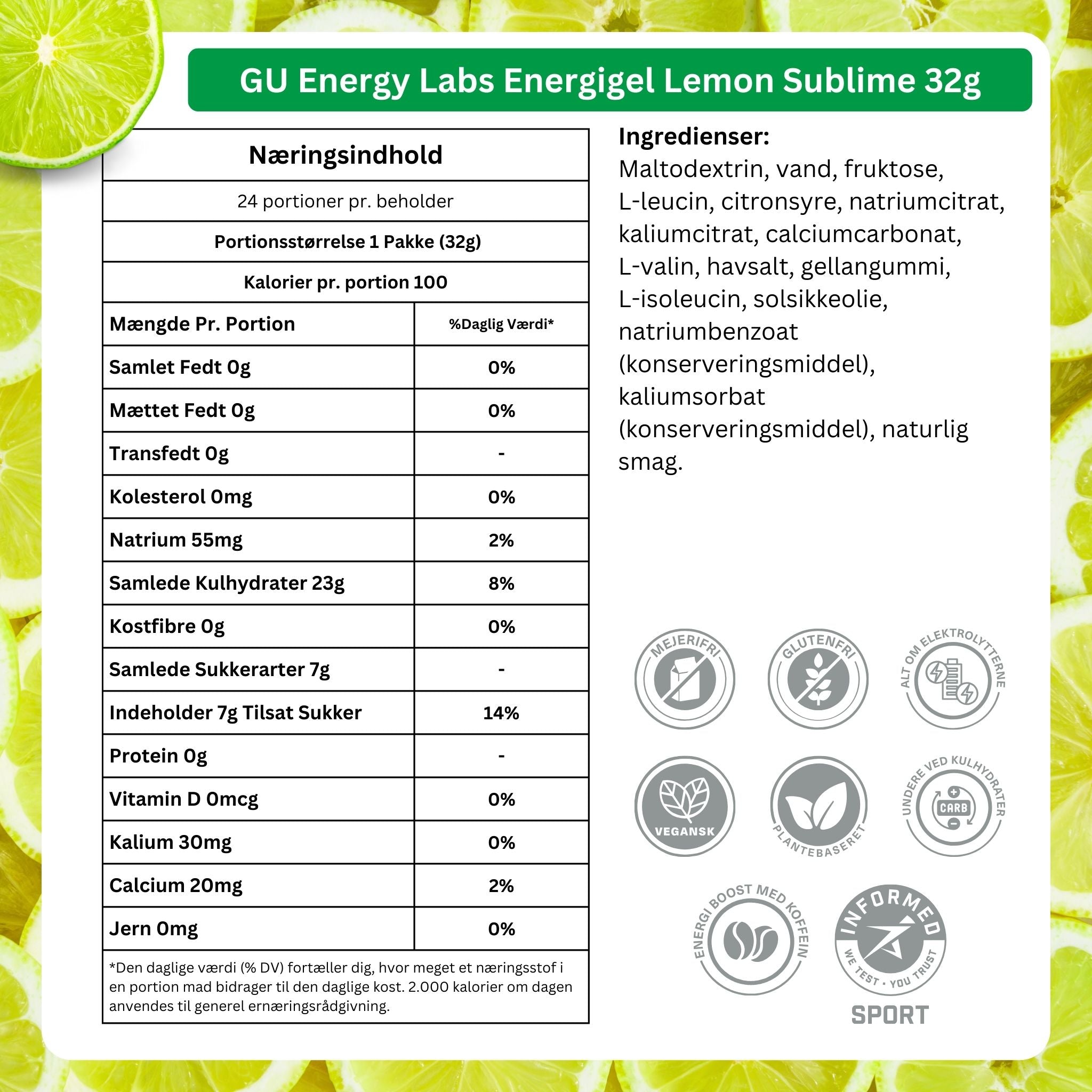 GU Energy Energigel Lemon Sublime 32g - DATUM PRODUKT