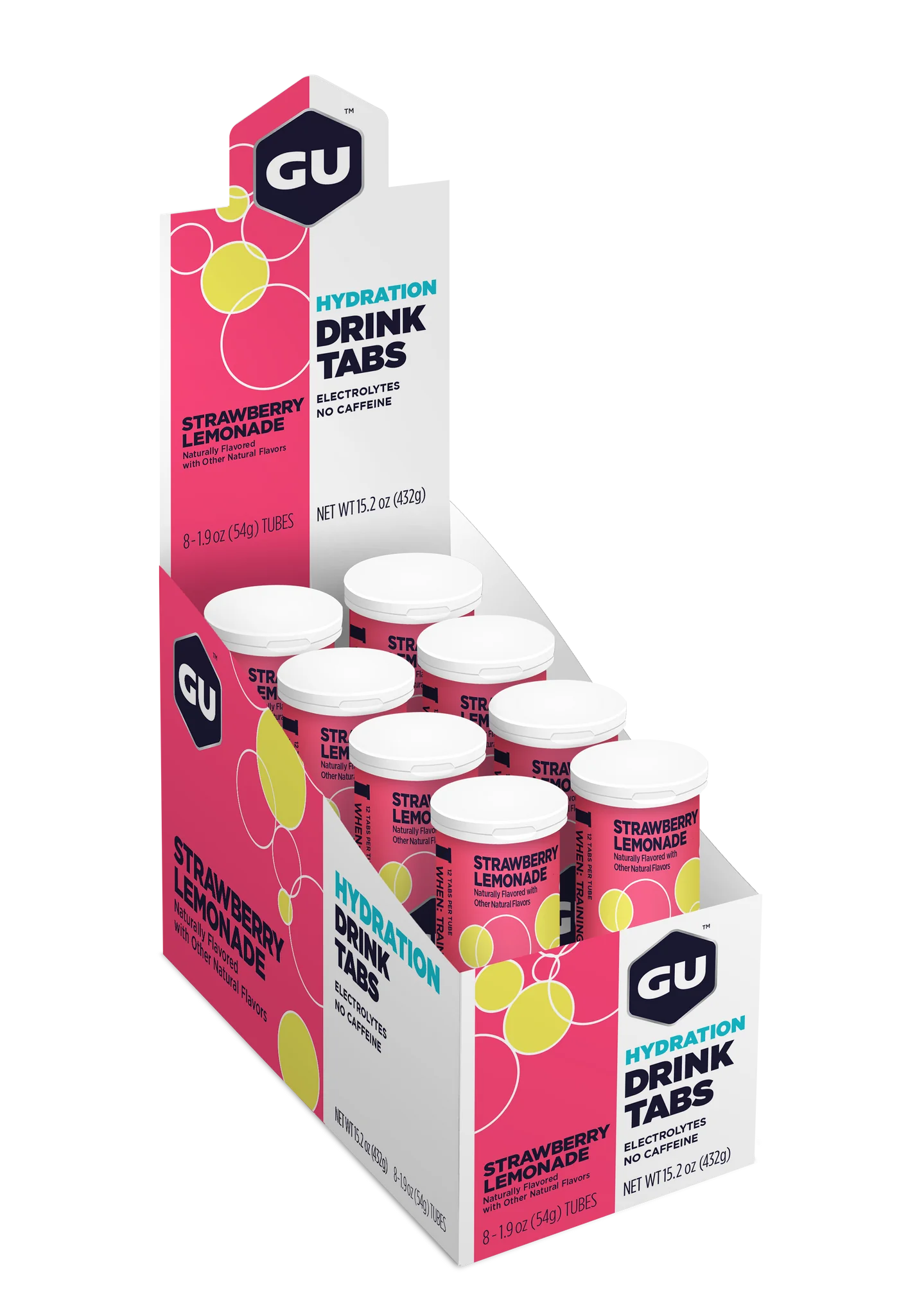 GU Energy Electrolyte tabs Strawberry Lemonade (8 x 12 tabs)