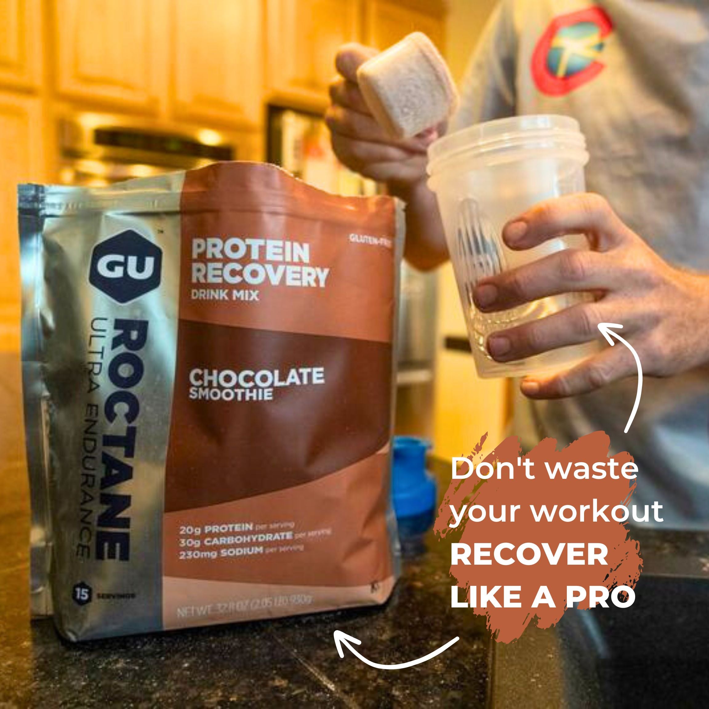 GU Energy Protein Drink Roctane Recovery Chocolate Smoothie (10 x 65 g) DATUM PRODUKT