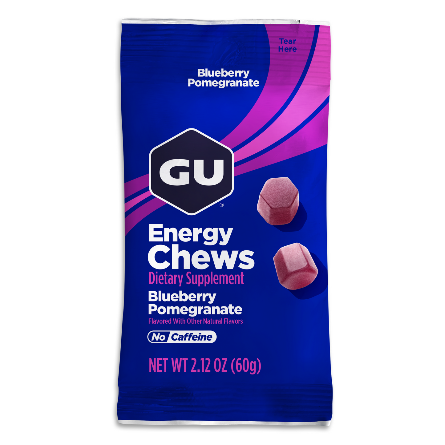 GU Energy Chews Blue Pom 60 g (12 x 60 g)