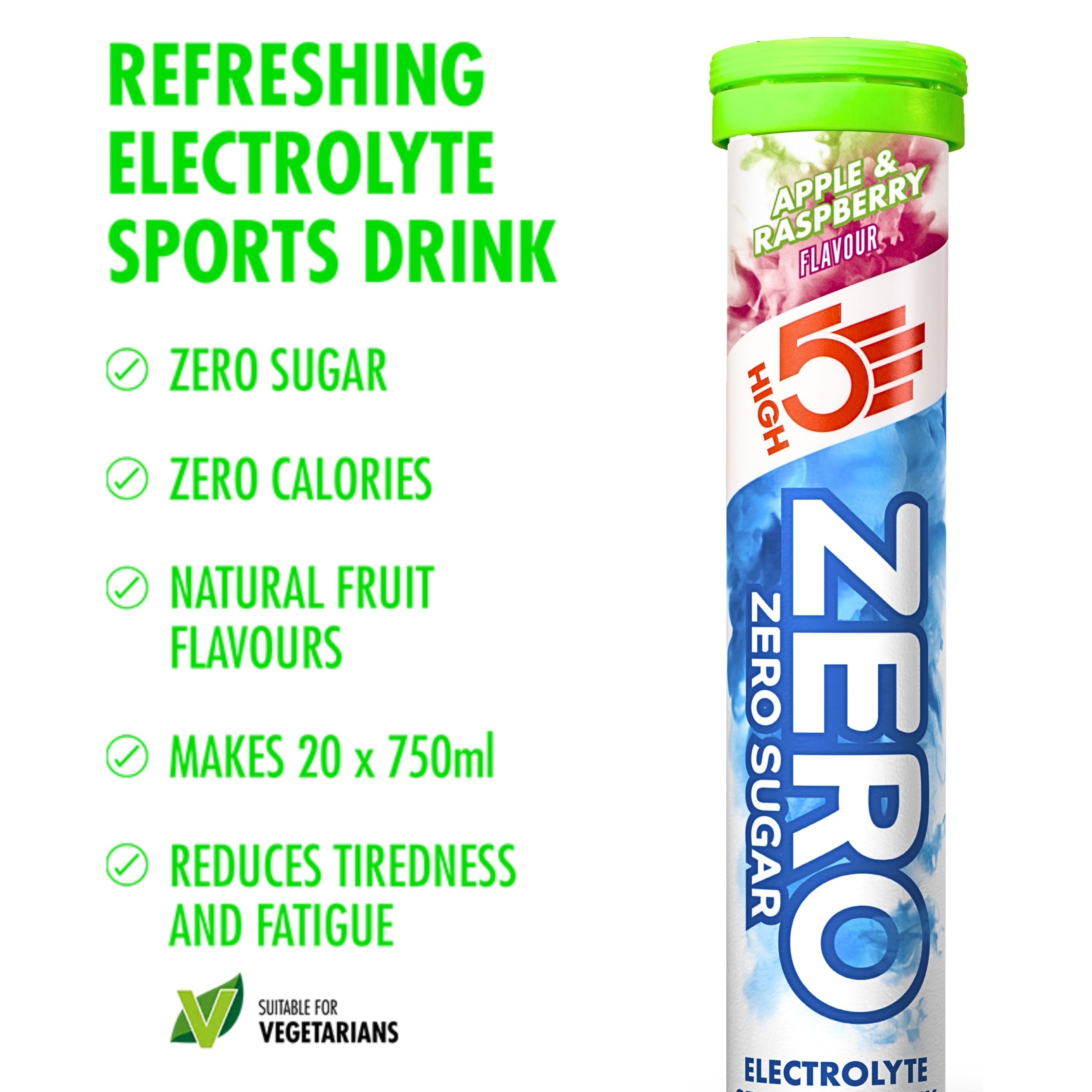 High5 Electrolyte tabs ZERO Apple &amp; Raspberry (8x20 tabs)