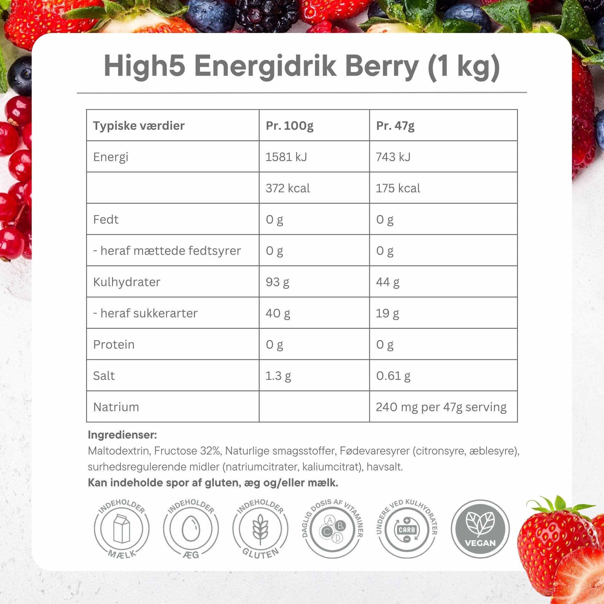 High5 Energidryck Berry (1 kg)