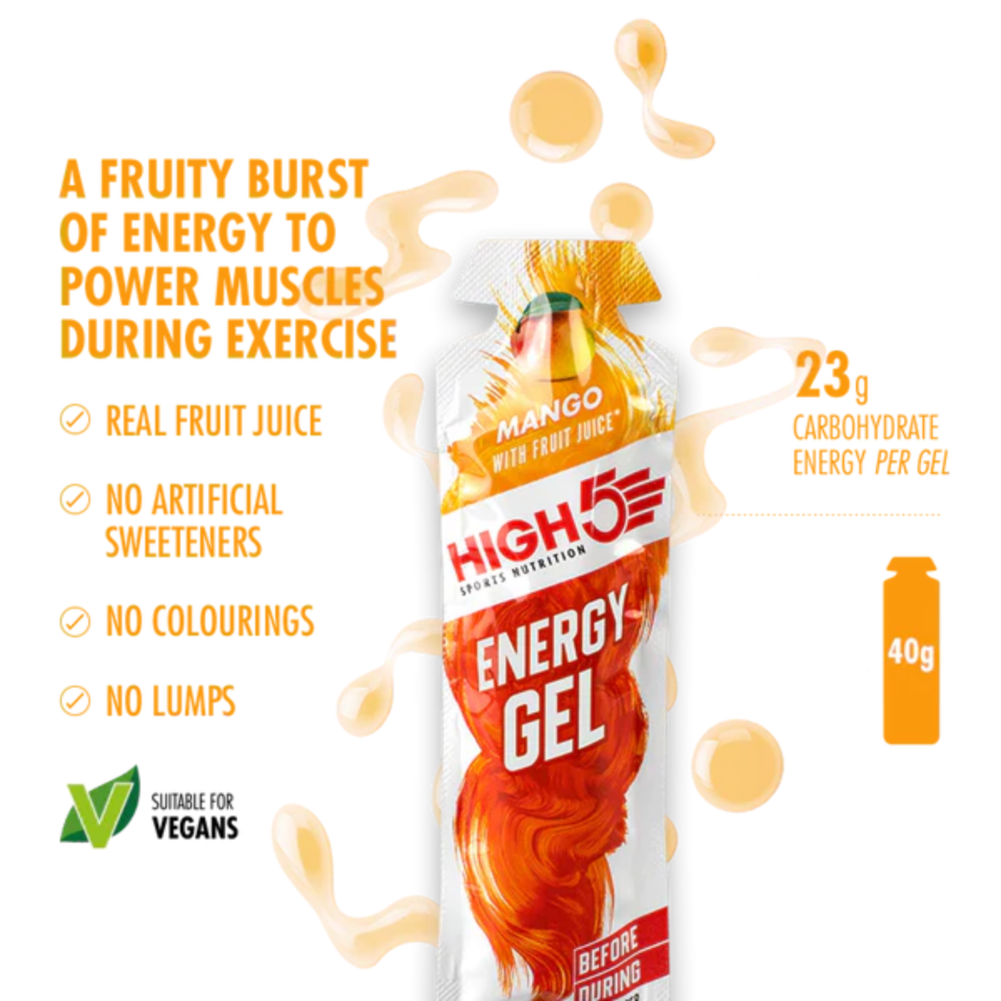 High5 Energy Gel Mango (20 st X 40 g)