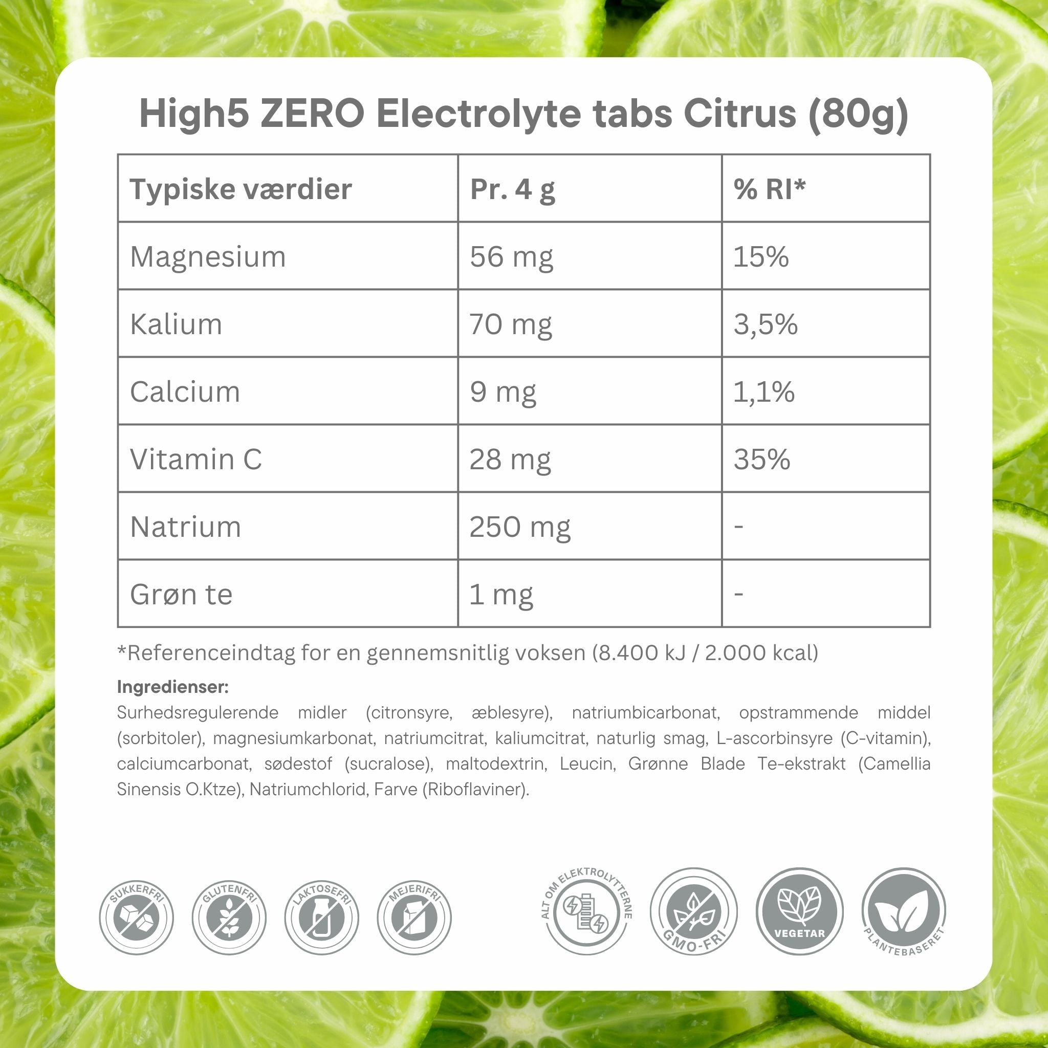 High5 Electrolyte Tabs ZERO Citrus (20 tabs)