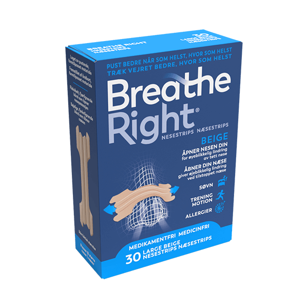 Breathe Right® Näsremsor – Beige 30 st