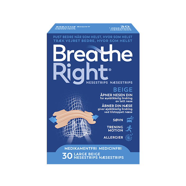 Breathe Right® Näsremsor – Beige 30 st