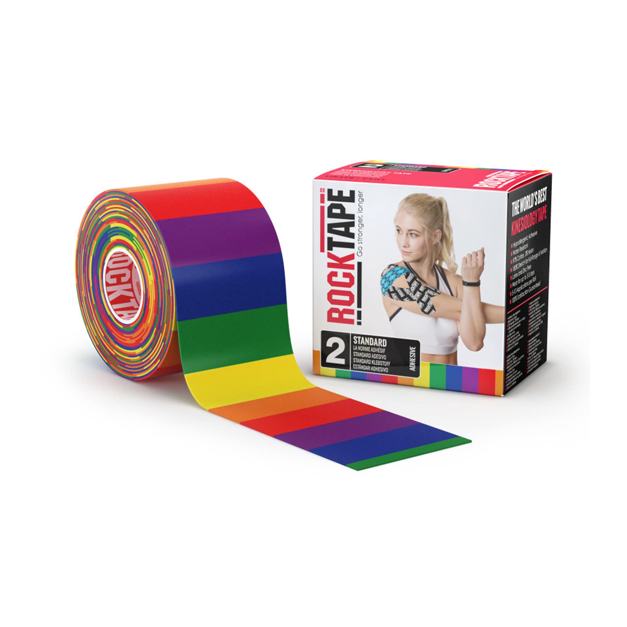 RockTape Kinesiologitejp 5cm x 5m Rainbow