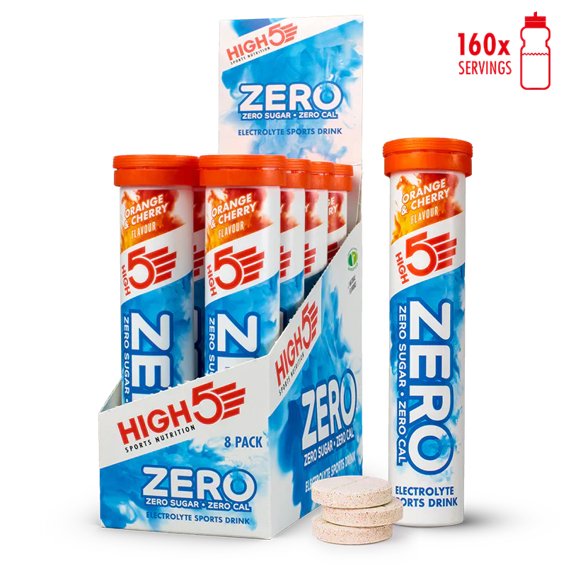 High5 ZERO Electrolyte tabs Orange &amp; Cherry (8x20 tabs)