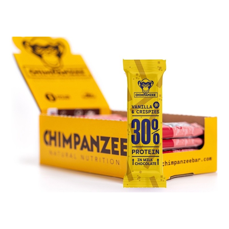 Chimpanzee Proteinbar 30% Vanilla & Crispies 50 g (20 stk.)
