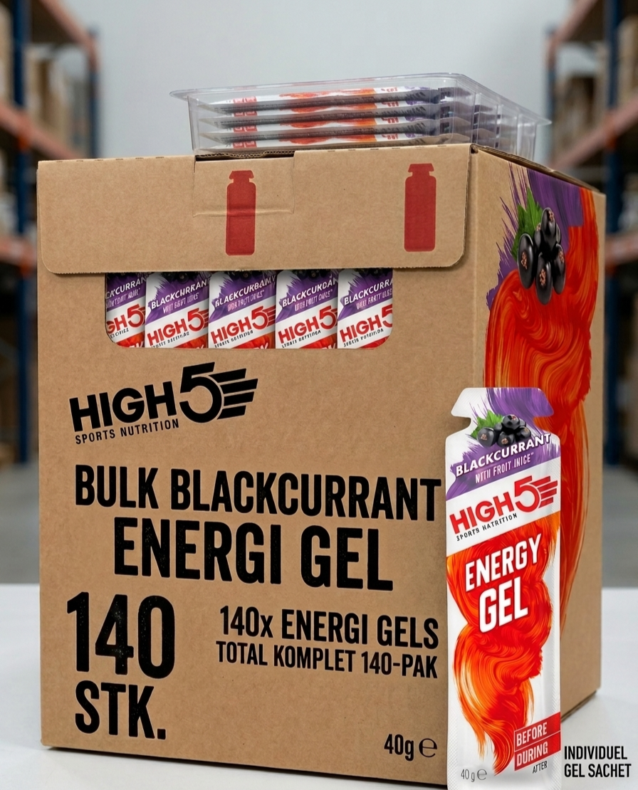 High5 Energigel Blackcurrant 40 g x 140 st. DATUMVARA låda