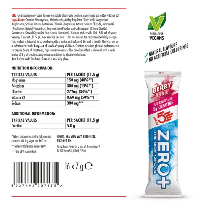 High5 Electrolyte tabs ZERO Citrus (8x20 tabs)